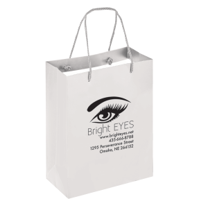 Boutique Imprinted Shopping Bags White – Laminated (Large) [Min. Order Qty: 500 Bags]