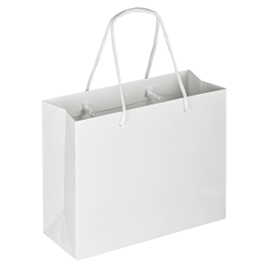 Boutique Shopping Bags White – Laminated (Large) [Min. Order Qty: 100 Bags]