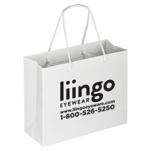 Boutique Imprinted Shopping Bags White – Laminated (Large) [Min. Order Qty: 500 Bags]