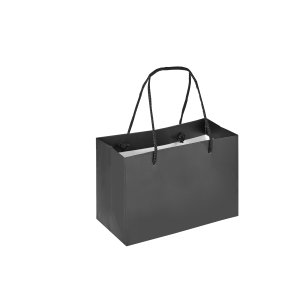 Boutique Shopping Bags Black – Laminated (Small) [Min. Order Qty: 100 Bags]