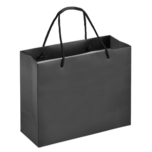 Boutique Shopping Bags Black – Laminated (Large) [Min. Order Qty: 100 Bags]