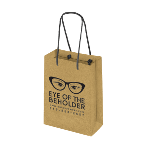Boutique Imprinted Eco-Friendly Shopping Bags – Kraft (Small) [Min. Order Qty: 500]