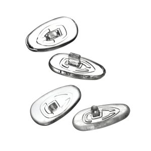 Hypoallergenic Semi-Soft D-Shaped Vinyl Nose Pads – Snap & Screw