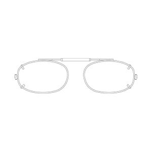 Visionaries® Rimless Lo Rectangle Clip-Ons